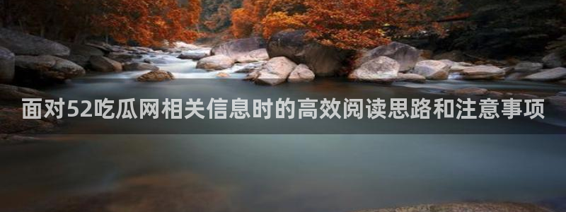 吃瓜入口：面对52吃瓜网相关信息时的高效阅读思路和注意事项