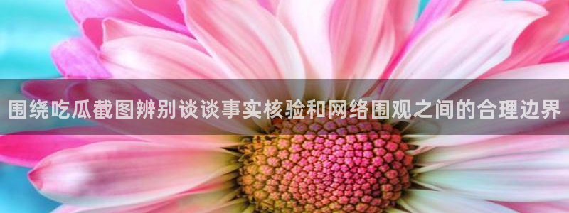 51吃瓜今日吃瓜:围绕吃瓜截图辨别谈谈事实核验和网络围观之间的合理边界
