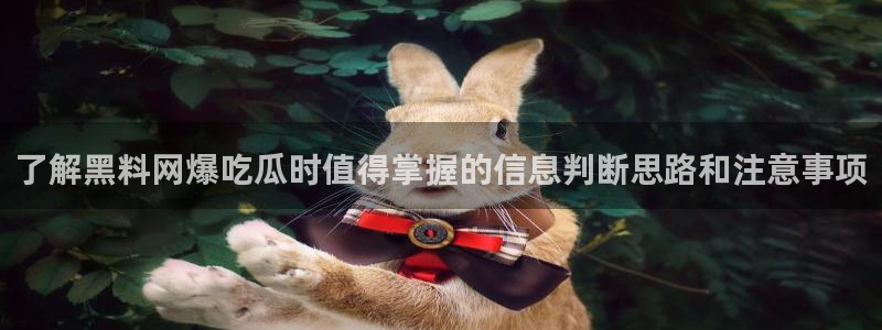 718吃瓜:了解黑料网爆吃瓜时值得掌握的信息判断思路和注意事项