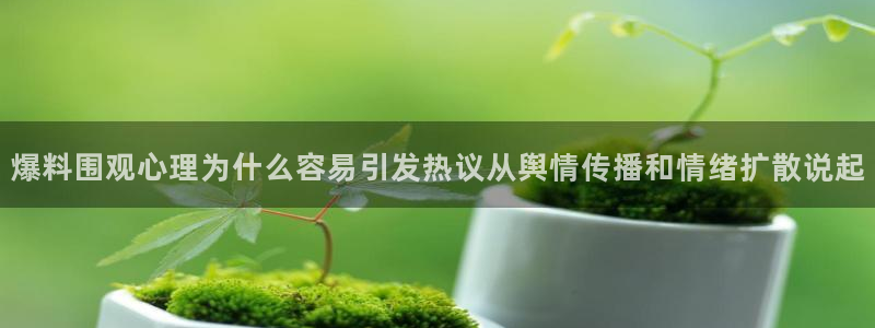 91吃瓜网:爆料围观心理为什么容易引发热议从舆情传播和情绪扩散说起